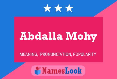 ملصق اسم Abdalla Mohy