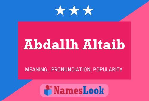 ملصق اسم Abdallh Altaib