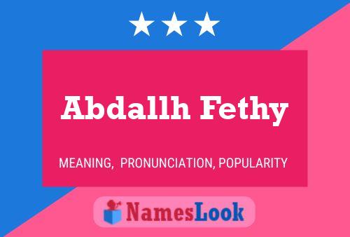 ملصق اسم Abdallh Fethy