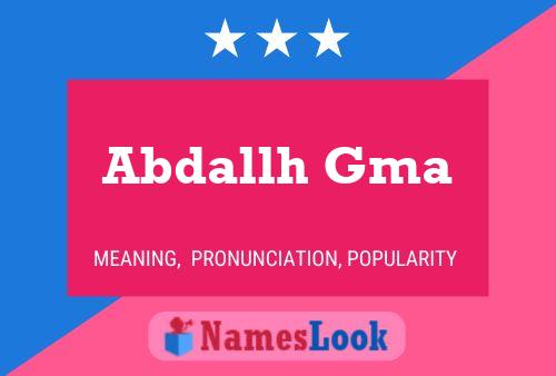 ملصق اسم Abdallh Gma