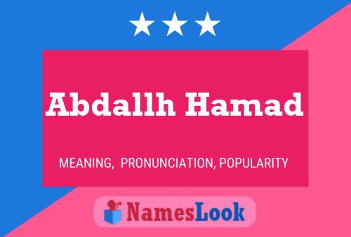 ملصق اسم Abdallh Hamad