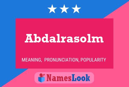 ملصق اسم Abdalrasolm