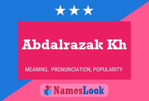 ملصق اسم Abdalrazak Kh