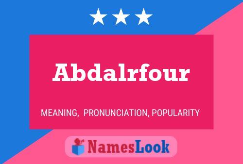 ملصق اسم Abdalrfour