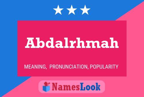 ملصق اسم Abdalrhmah