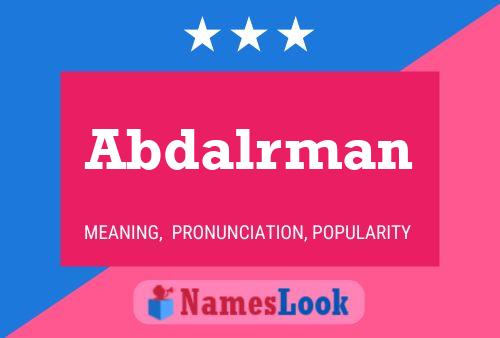 ملصق اسم Abdalrman