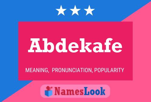 ملصق اسم Abdekafe