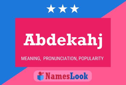 ملصق اسم Abdekahj