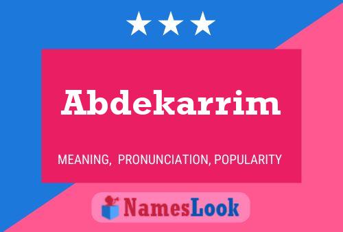 ملصق اسم Abdekarrim