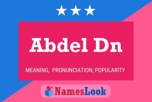 ملصق اسم Abdel Dn