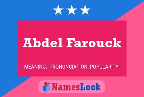 ملصق اسم Abdel Farouck