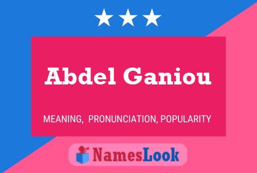 ملصق اسم Abdel Ganiou