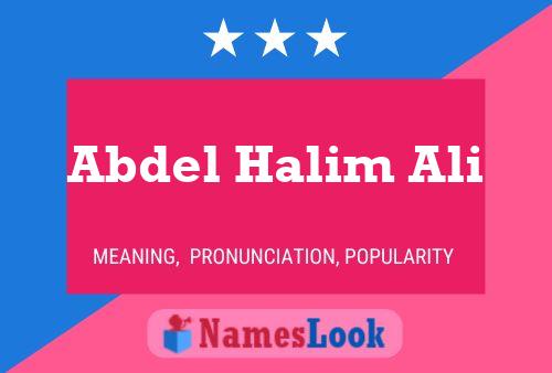 ملصق اسم Abdel Halim Ali