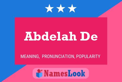 ملصق اسم Abdelah De