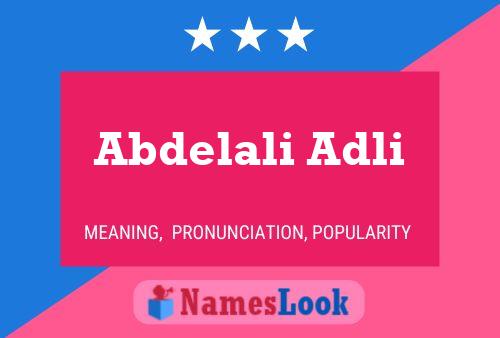 ملصق اسم Abdelali Adli