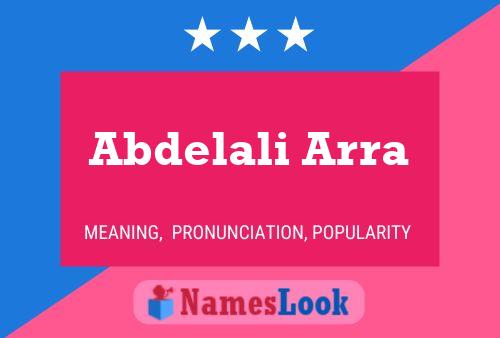 ملصق اسم Abdelali Arra