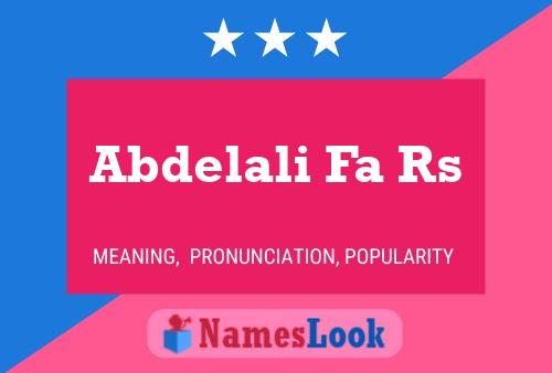 ملصق اسم Abdelali Fa Rs