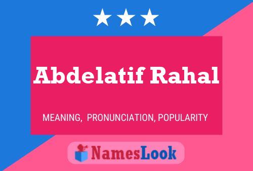 ملصق اسم Abdelatif Rahal