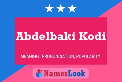 ملصق اسم Abdelbaki Kodi