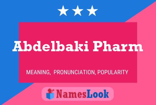 ملصق اسم Abdelbaki Pharm