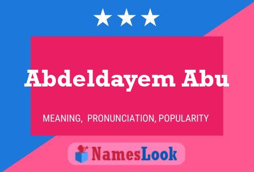 ملصق اسم Abdeldayem Abu