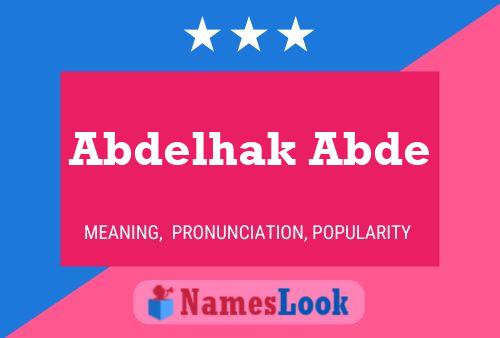 ملصق اسم Abdelhak Abde