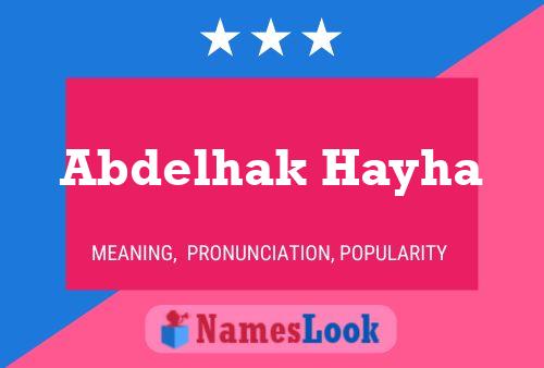 ملصق اسم Abdelhak Hayha