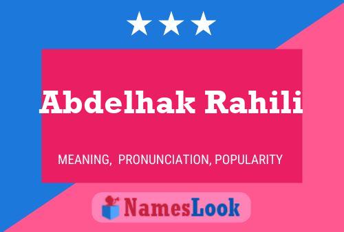 ملصق اسم Abdelhak Rahili