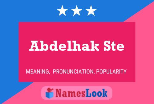 ملصق اسم Abdelhak Ste