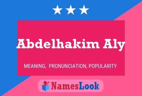 ملصق اسم Abdelhakim Aly