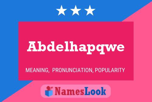 ملصق اسم Abdelhapqwe