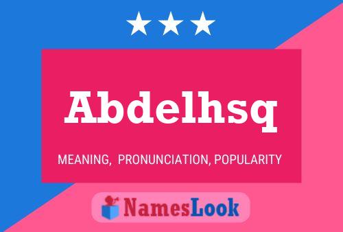 ملصق اسم Abdelhsq