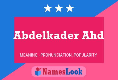 ملصق اسم Abdelkader Ahd