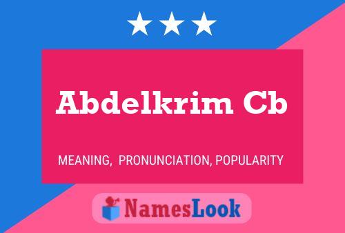 ملصق اسم Abdelkrim Cb