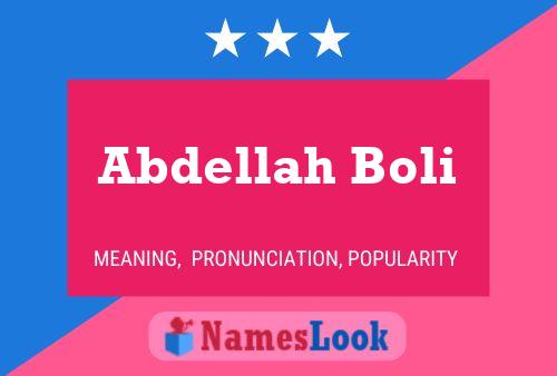 ملصق اسم Abdellah Boli