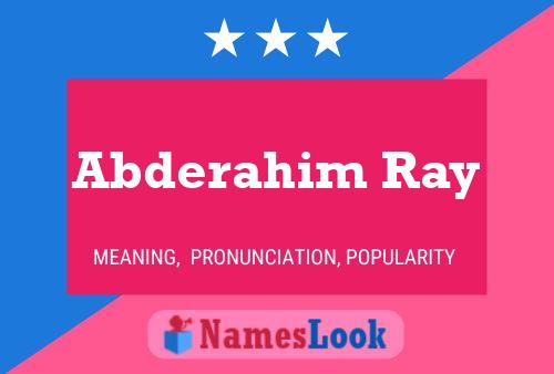 ملصق اسم Abderahim Ray