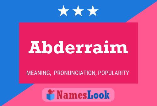 ملصق اسم Abderraim