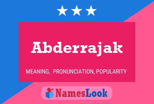 ملصق اسم Abderrajak