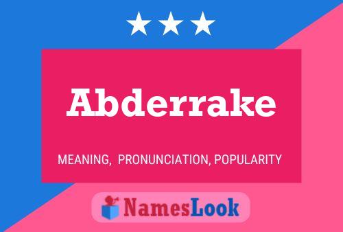 ملصق اسم Abderrake