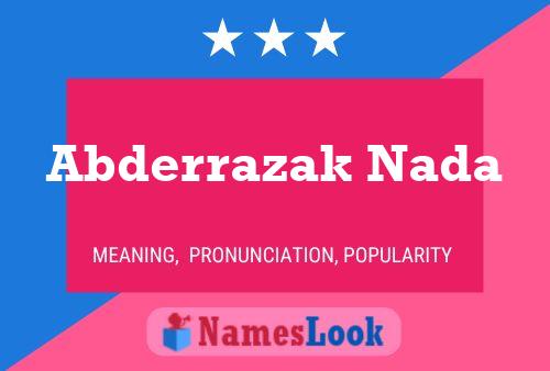 ملصق اسم Abderrazak Nada