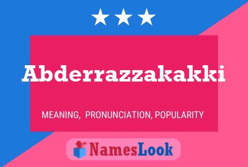 ملصق اسم Abderrazzakakki