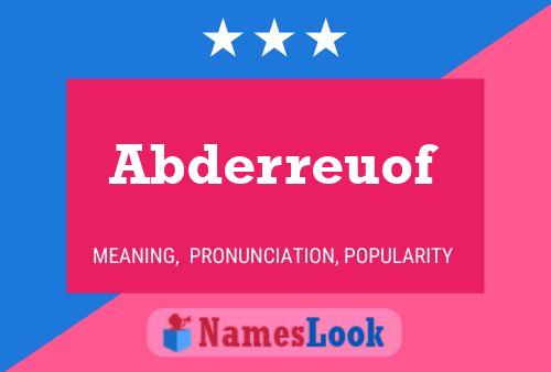 ملصق اسم Abderreuof