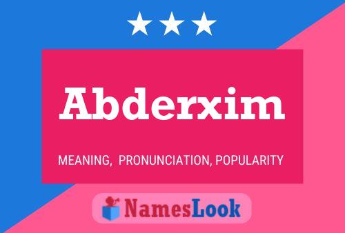 ملصق اسم Abderxim