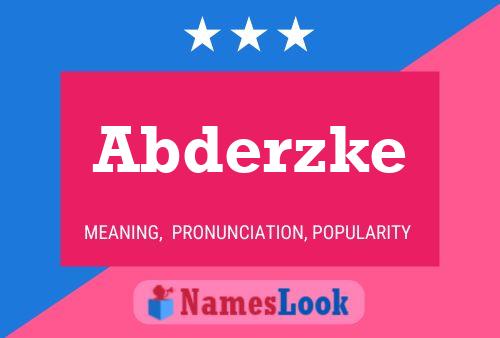 ملصق اسم Abderzke