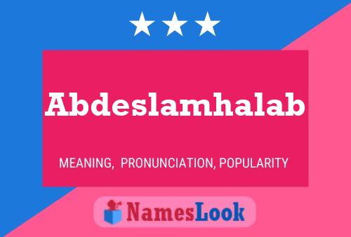 ملصق اسم Abdeslamhalab