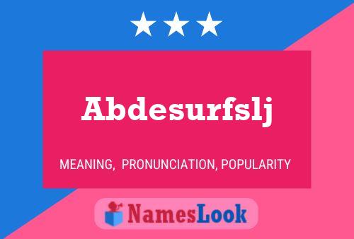 ملصق اسم Abdesurfslj