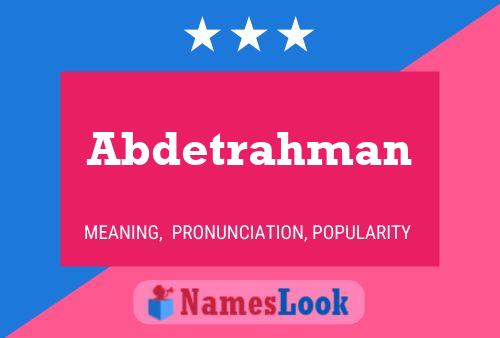 ملصق اسم Abdetrahman