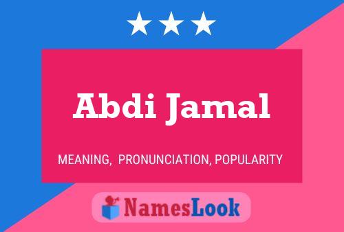 ملصق اسم Abdi Jamal