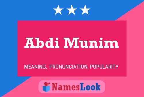 ملصق اسم Abdi Munim