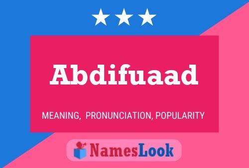 ملصق اسم Abdifuaad